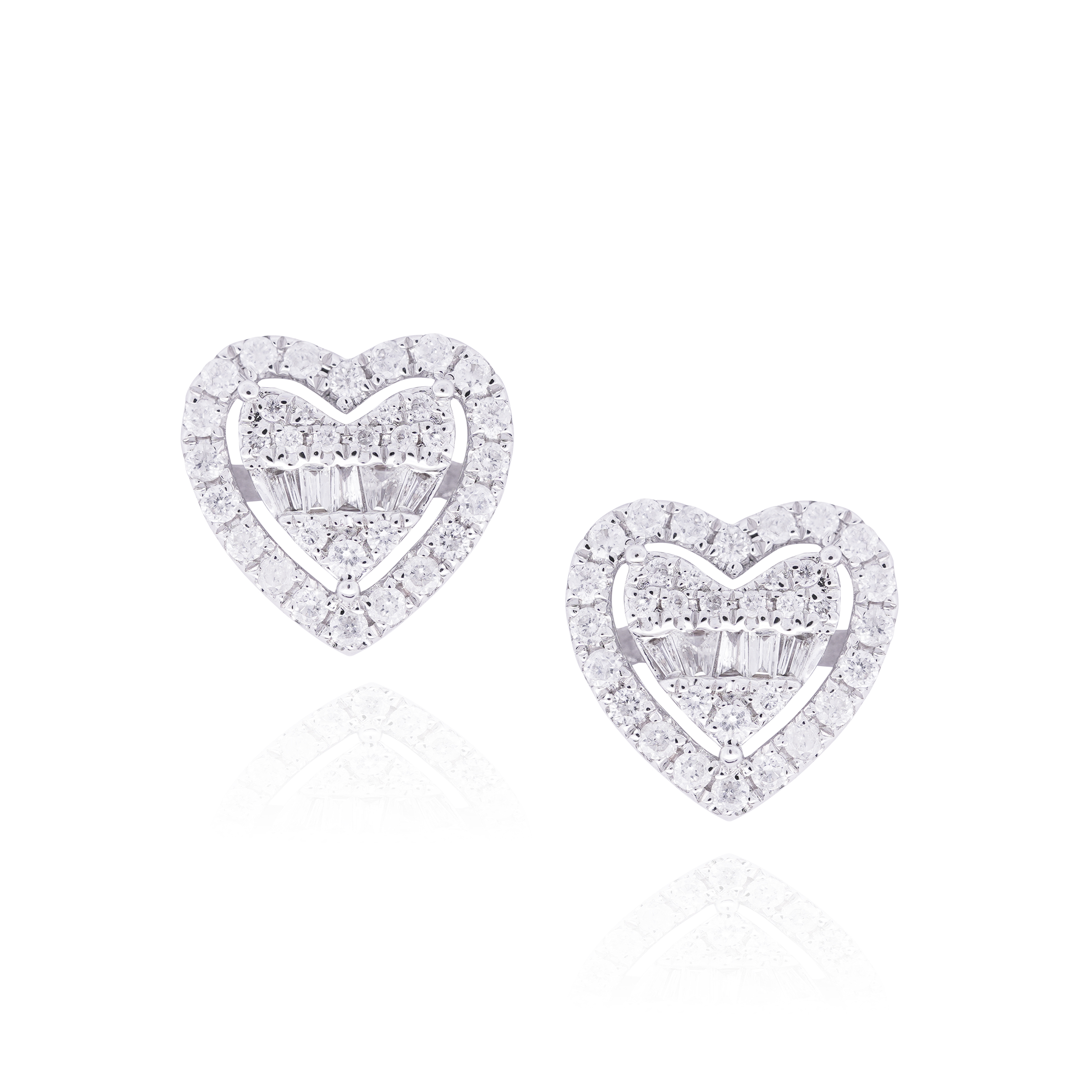 Koro Heart Diamond Earrings